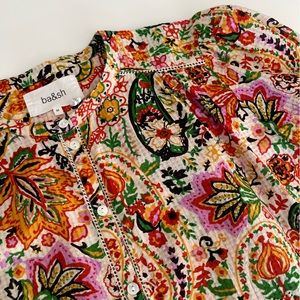 ba&sh Bianca Blouse. Paisley print. Size medium (US 6).